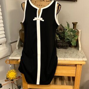 Karl Lagerfeld Black and White Midi Dress Fabulous Design Classic Dress 12!!